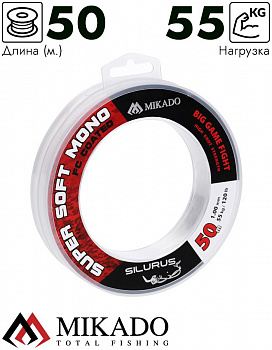 Поводочный материал Mikado Super Soft Mono FC Coated 1,0 мм, 55 кг, 50 м.