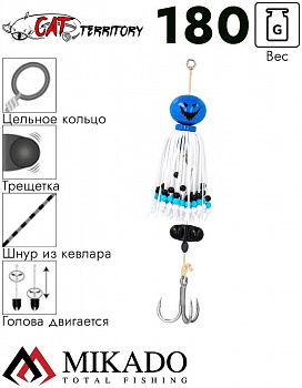 Приманка на сома Mikado CAT TERRITORY BOGEY SKY 180 г.