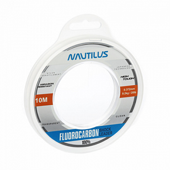 Леска Nautilus Fluorocarbon Shock leader 100% 0,372мм.,9,2кг, 10м.clean NEW